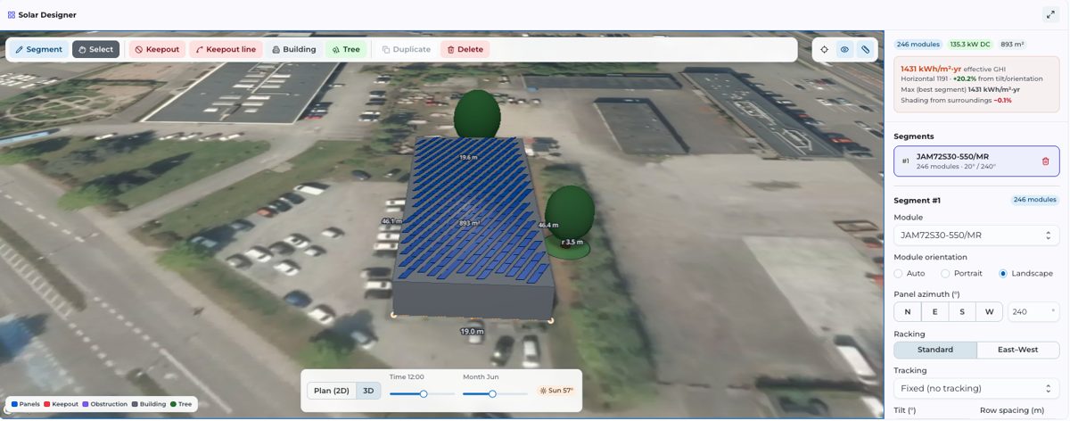 Integrated solar design studio